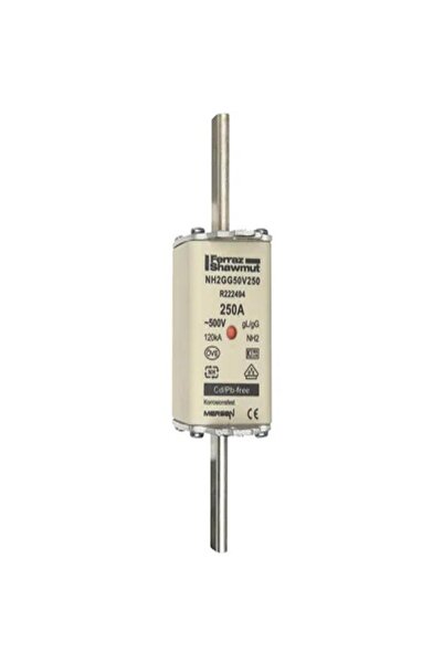 mersen R222494 NH Sigorta 250A 500V AC / 250V DC gG Çift Gösterge – 3’lü Paket