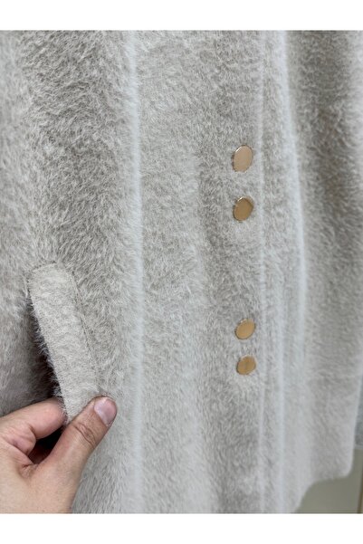 BENAHOLL Ferona Double Gold Button Plush Cap-Zi̇5251 Stone