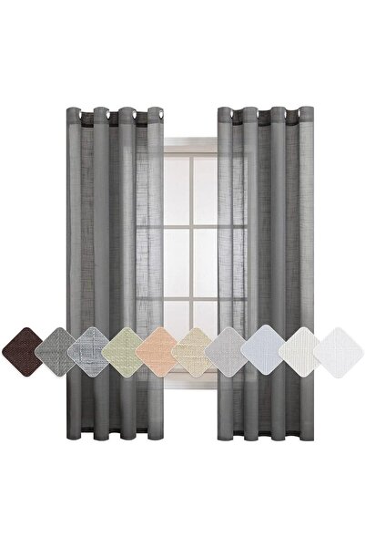 Enventor Set of 2 Curtains 140 x 265 cm, Grey - CN