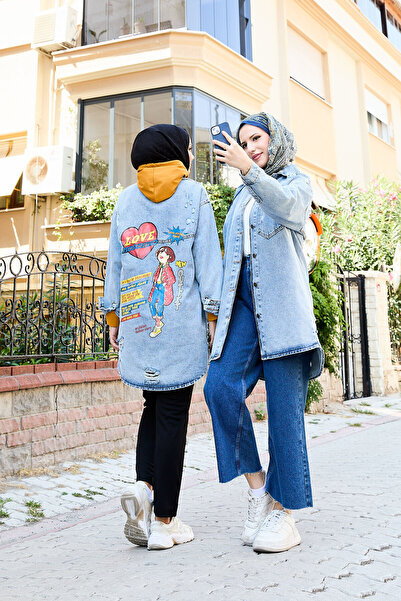 EBRUTESETTÜR Back Printed Denim Jacket