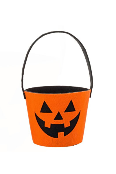 OEM Găleată Halloween cu dovleac din pâslă, model Trick or Treat, Ø13.5 x 10....