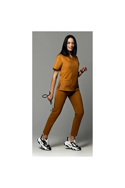 OEM Women's FLEXI COTTON STRETCH Medical Suit, Caramel
