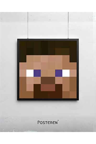 POSTEREN Minecraft Steve Kare Kanvas Tablo