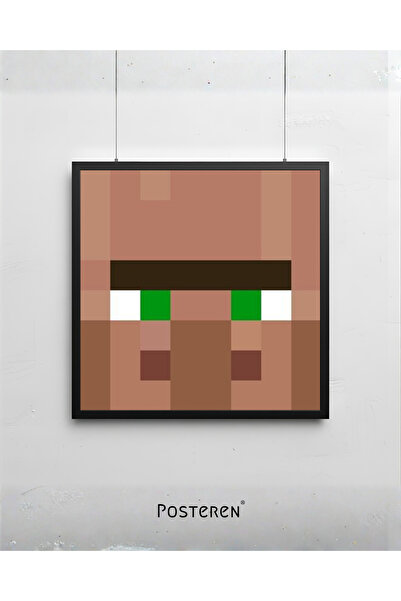 POSTEREN Minecraft Köylü Kare Kanvas Tablo
