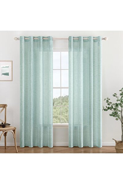 MIULEE Set of 2 Curtains, 140 x 145 cm, Light Blue - CN