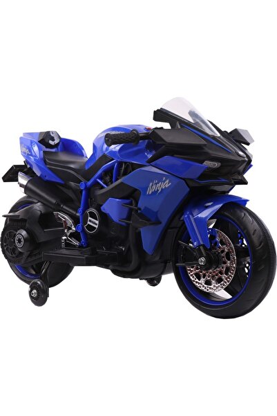 NOVOKIDS Motocicleta Electrica cu Acumulator Pentru Copii NOVOKIDS™ Ninja Premium Motocross, Albastru