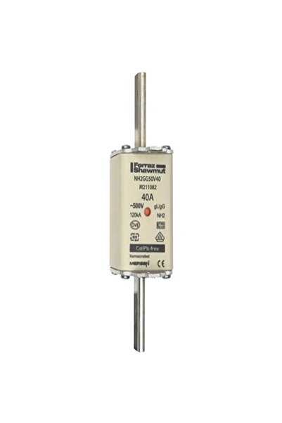 mersen M211082 NH Sigorta 40A 500V AC / 250V DC gG Çift Gösterge – 3’lü Paket