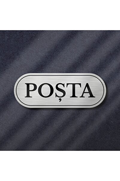 OEM Postal Plaque, ABS, 10 x 3.8 cm, Matte Silver