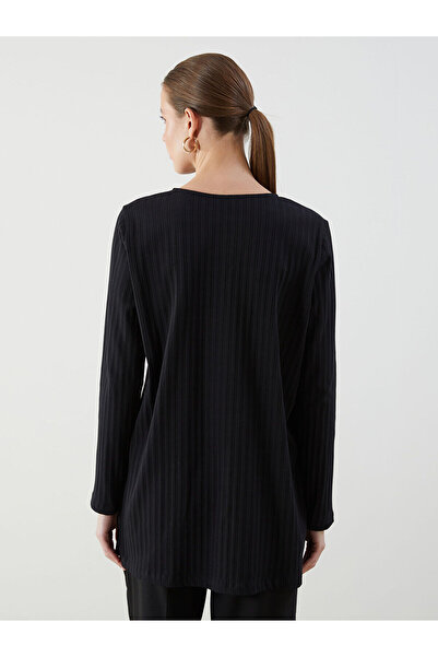 LC Waikiki Özmarka Yeni Sezon Bisiklet Yaka Fitilli Kadın Tunik