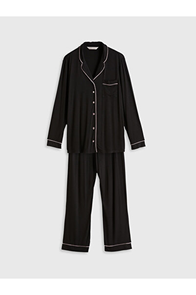 LC Waikiki İzr New Season Shirt Collar Women's Pajama Set