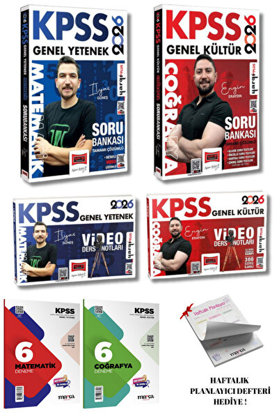 Yargı Yayınları 2026 KPSS Coğrafya Matematik Soru Bankası ve Video Ders Notla...