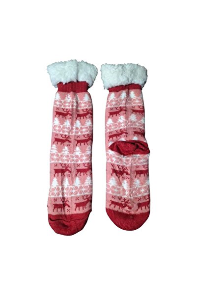 Aware Time Christmas Themed Fleece-Lined Non-Slip Sole Knee-High Socks