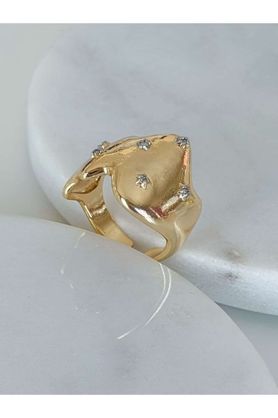 CHARMLUCKY Stone Wave Ring