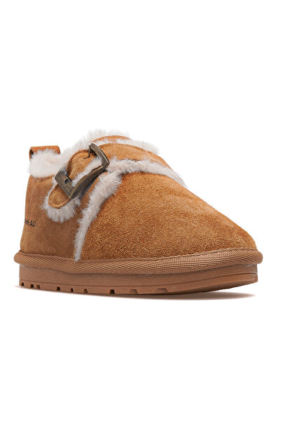 BUCKHEAD Slıde Unisex Children's Furry Daily Boots 25K Buck3066 Camel