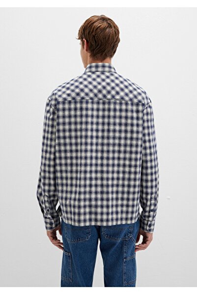 Mavi M logo baskılı loose fit (bol rahat kesim) %100 pamuk gömlek