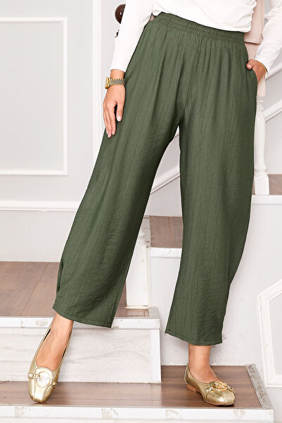 EBRUTESETTÜR Shalwar Pants with Pleated Legs and Pockets