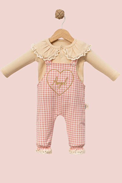 Balbadem baby kids Plaid Patterned Baby Girl Satin Floral Embossed Romper and Hair Bandana Set 3-6-9-12 Months
