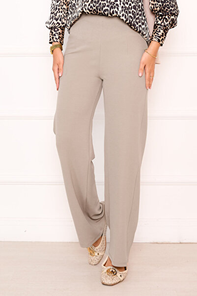 EBRUTESETTÜR Palazzo Trousers with Collet Detail