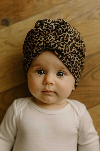 Renata's Baby Girl Leopard Print Velvet Bonnet