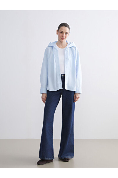 LC Waikiki Alegeri strălucitoare de la Shining Store |   cu glugă supradimensionat Cămașă pentru femei