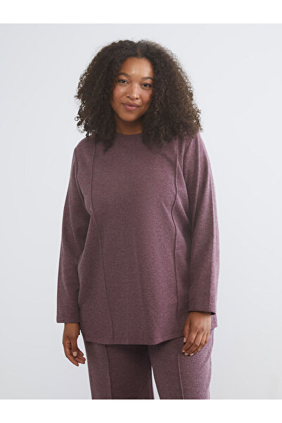 LC Waikiki New Season Plus Size Crew Neck Women's Sweatshirt Tunic