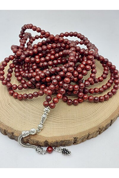 Yasamtohumu Tesbih de 500 de mărgele din lemn de oud roșu, 6 mm (56914)