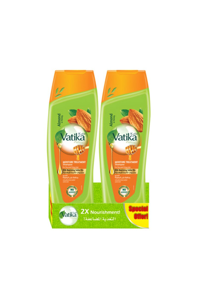Vatika Vatika Moisture Retaining Almond & Honey Shampoo 350ml Twin Pack