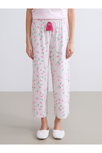 LC Waikiki Lcw Dream New Season Elastic Waist Floral Women's Pajama Bottoms