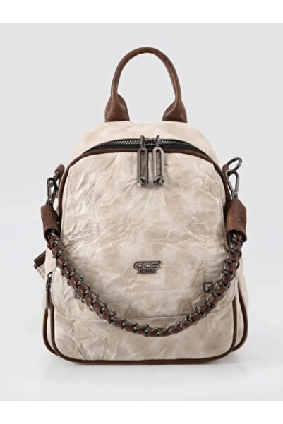 ÇÇS Women's Zipper Closure Leather Shoulder and Backpack