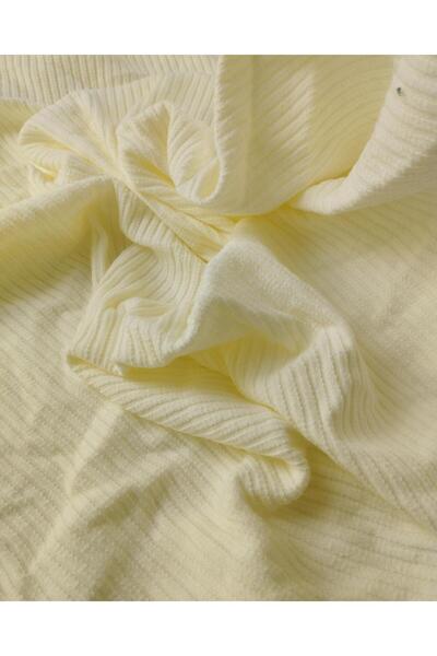 Kumaş Parça Camisole tricotată de culoare cremă Lățime: 150