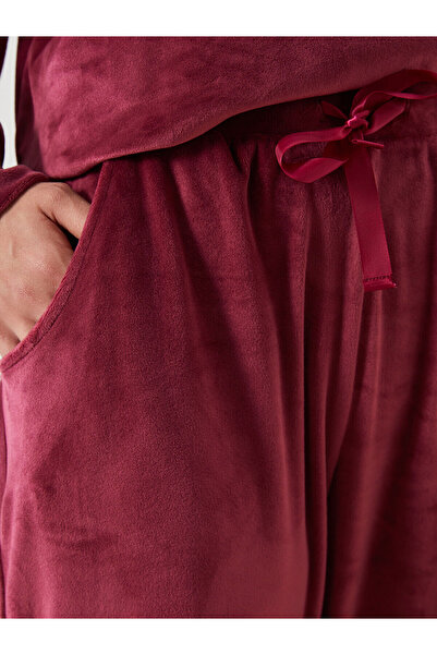 LC Waikiki Beli Lastikli Kadife Kadın Pijama Altı