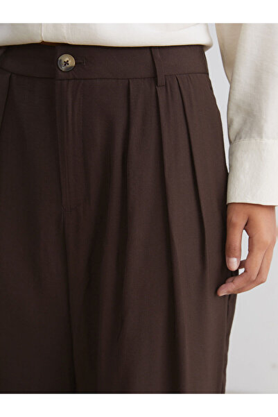 LC Waikiki Loose Fit Geniş Paça Kadın Pileli Pantolon