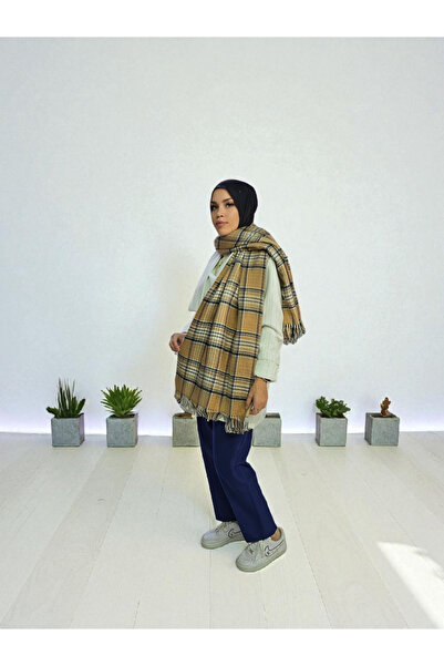 Nöşre Design Double Sided Plaid Pattern Shoulder Shawl Scarf