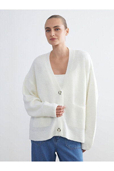 LC Waikiki Peak Yeni Sezon V Yaka Oversize Kadın Triko Hırka