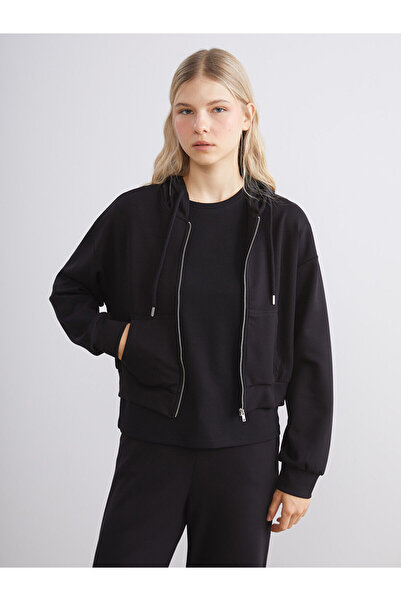 LC Waikiki Azestrend New Season Hooded Women's Zippered Sweatshirt