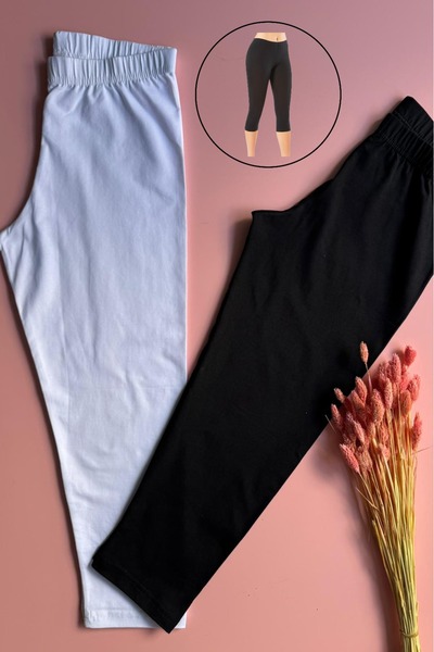 VicTroy Capri Boy, 3 Pieces White, Black and Gray Color Lycra Basic Cotton Women's Capri Leggings