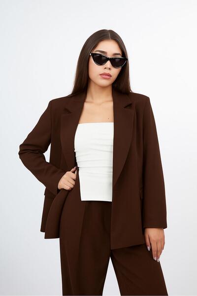 citycenterfashion Γυναικείο Oversize Blazer Jacket cty-abr-9000