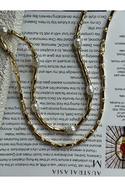 Rossetto Atelier قلادة من قطعتين على الطراز الباروكي مع اللؤلؤ والدوريك