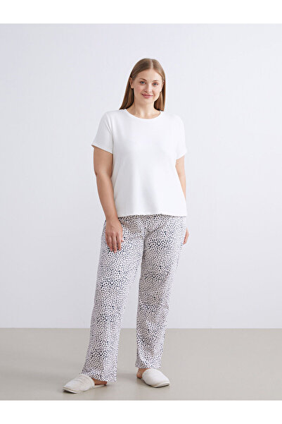 LC Waikiki Artı Yeni Sezon Beli Lastikli Desenli Kadın Pijama Altı