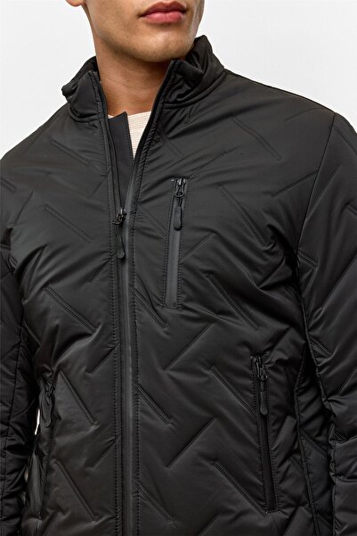 SÜVARİ Quilted Men's Coat Mn2008700485 Black