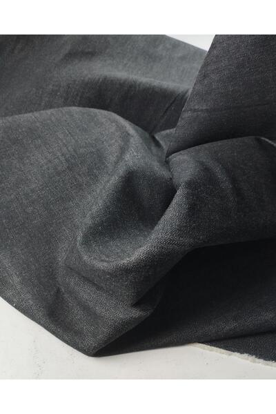 Kumaş Parça Темно-сірий антрацитовий колір джинсової тканини Ширина: 130