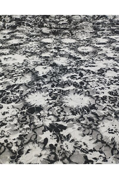 Kumaş Parça Dantela in culori alb-negru (Latime 145 cm x Lungime 290 cm)