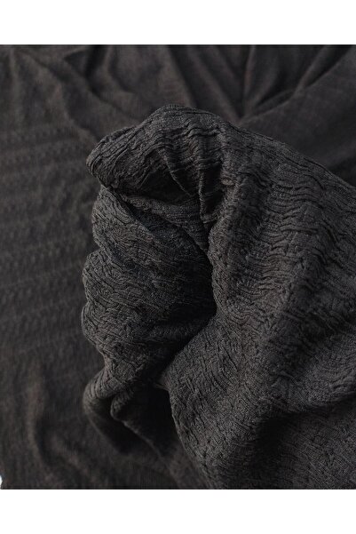 Kumaş Parça Țesătură din jerseu îmbrăcată în culoarea neagră (lățime 150 cm x...