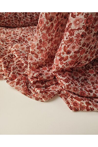 Kumaş Parça Kırinkıl Şifon Dore Simli