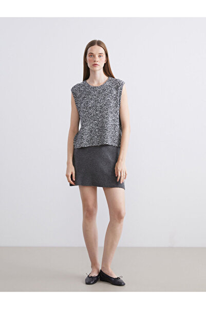 LC Waikiki Elastic Waist Knitwear Mini Skirt