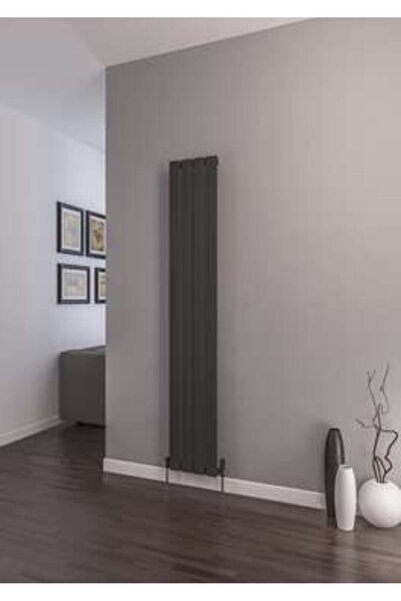 WARMA Teos Dikey Çelik Radyatör 295x1800 Dokulu Antrasit