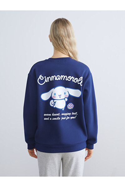 LC Waikiki Plus New Season Cinnamaroll με τύπωμα oversized Γυναικείο χοντρό φούτερ