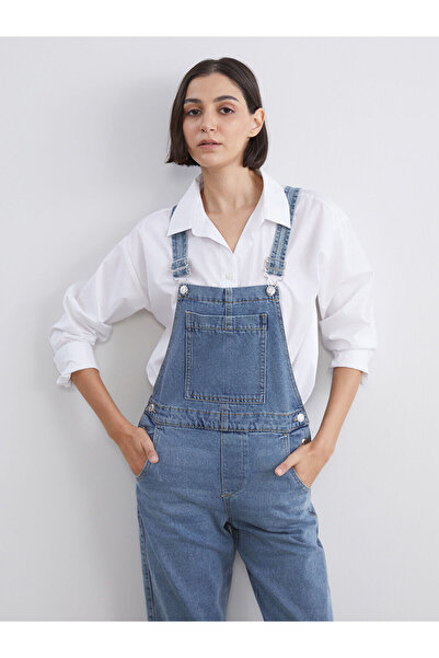 LC Waikiki LCW Kadın Kare Yaka Jean Salopet