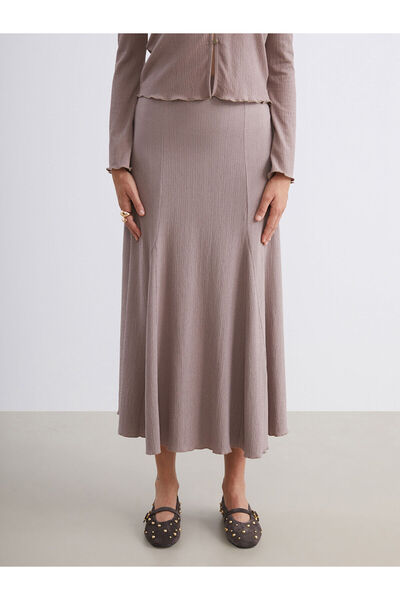 LC Waikiki Beli Lastikli Dokulu Pileli Etek