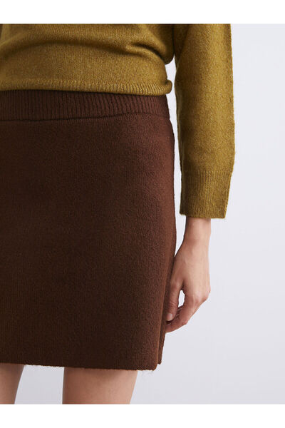 LC Waikiki Özmarka Yeni Sezon Beli Lastikli Triko Mini Etek
